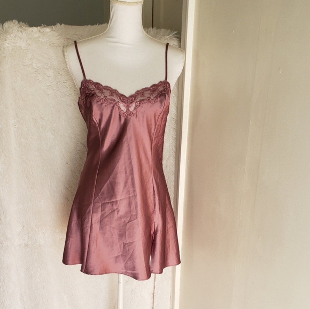 Victoria's secret floral lace purple slip dress